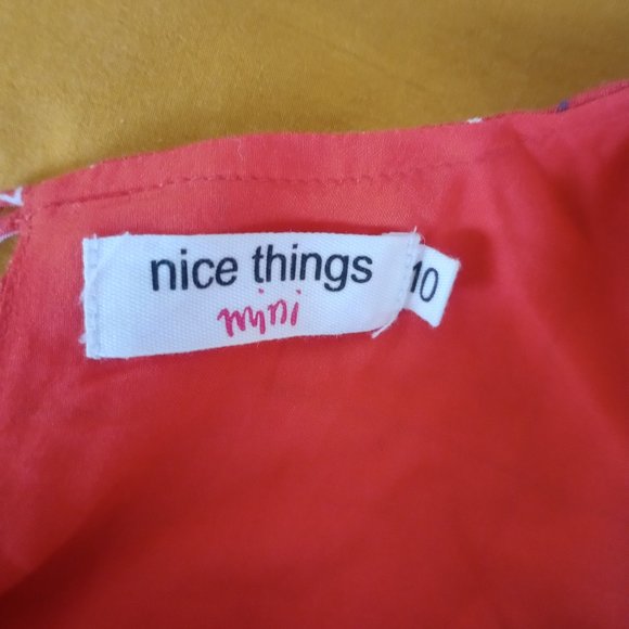 Nice Things Mini- Orange dress with geometric patterns size 10 - Picture 5 of 6